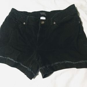 Black Jean Shorts